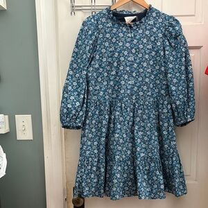 HYACINTH HOUSE Blue Zip Front Flora
Mini Dress